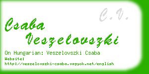 csaba veszelovszki business card